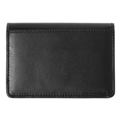 Salvatore Ferragamo Fiamma Leather Card Holder Black