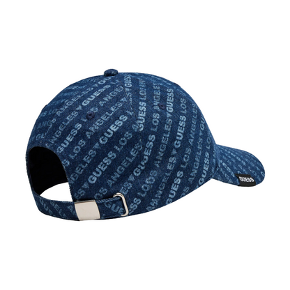 Guess Men's Blue Cotton Baseball Cap