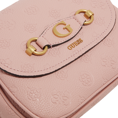 Guess Izzy Peony Apricot Rose Logo Crossbody Hand Bag