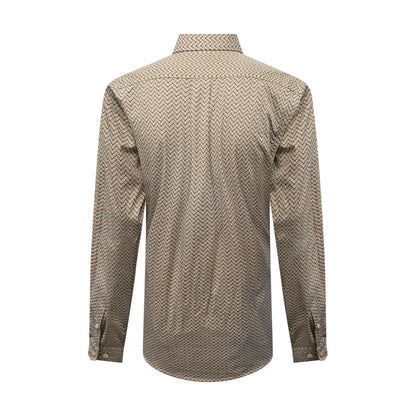 Fynch-Hatton Men's Supersoft Cotton Long Sleeve Shirt Deep Forest 