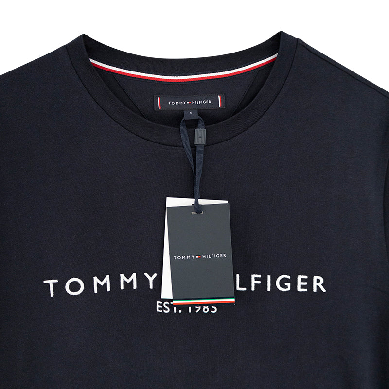 Tommy Hilfiger Core Tommy Logo T-Shirt Slim Fit Sky Captain Men's