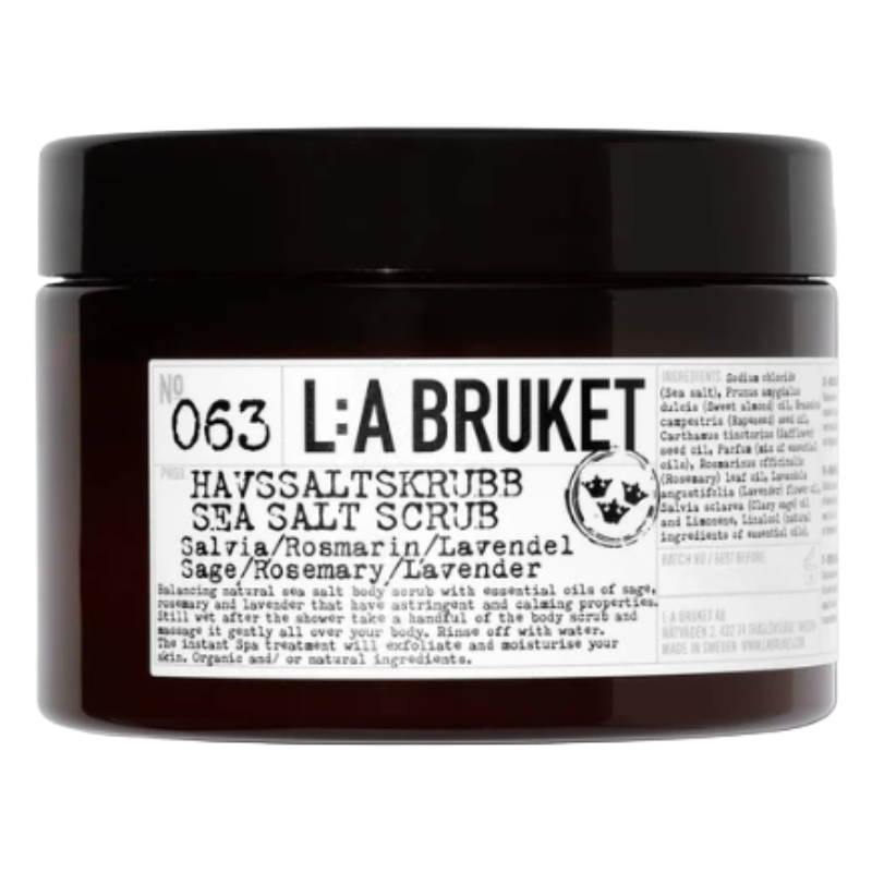 L:A Bruket No.063 Sea Salt Scrub Sage/Rosemary/Lavender 420g