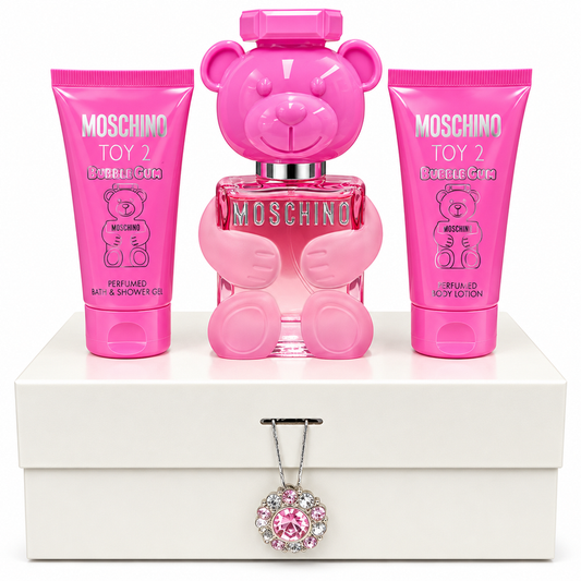 Moschino Toy 2 Bubble Gum Gift Set Eau De Toilette 50ml Perfumed Bath & Shower Gel 50ml Perfumed Body Lotion 50ml