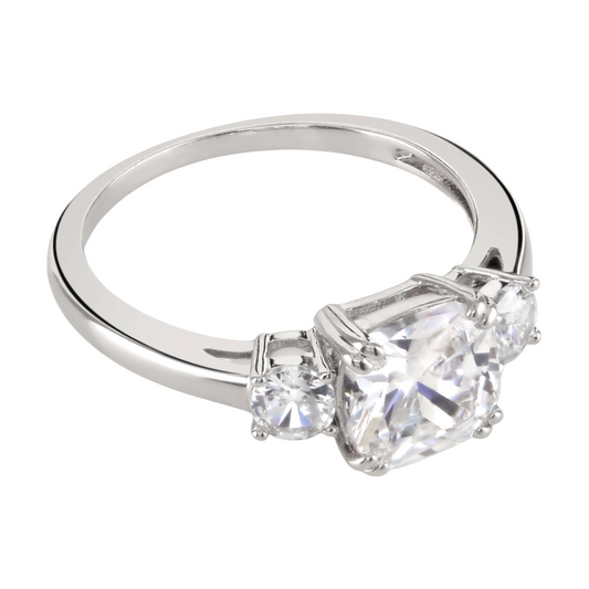 Buckley Carat Clear Meghan Sparkle Silver Ring Size K