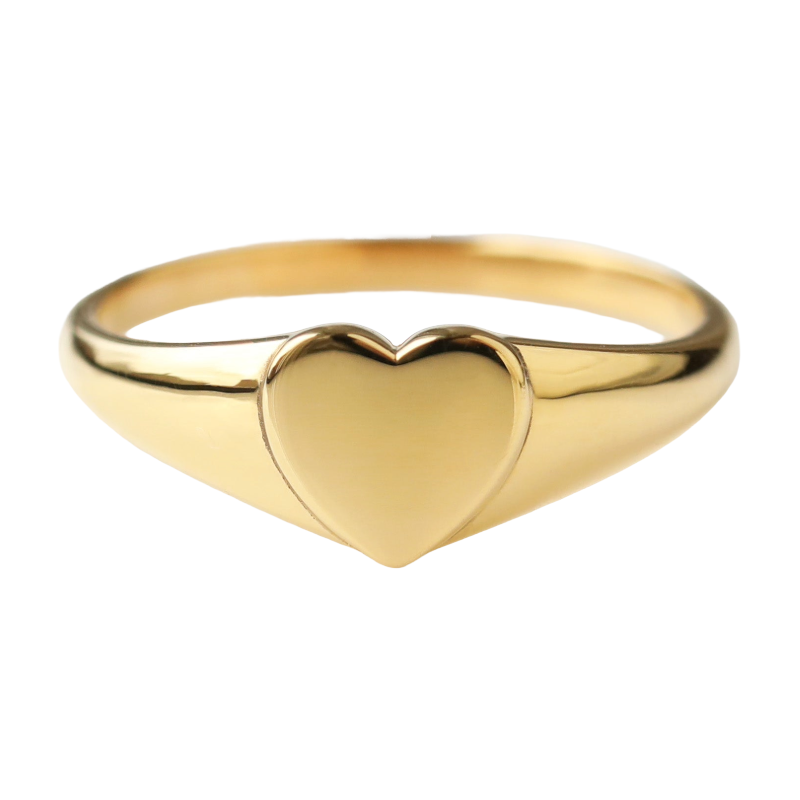 Buckley Gold Heart Signet Ring Size K R581SWDF