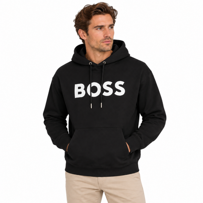 Hugo Boss Men's Hoodie Oversized Fit Sweatshirt Black 