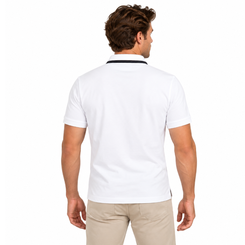 Hugo Boss Slim Fit Mercerised Polo Shirt Polston 33 White Men's