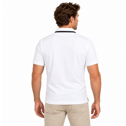 Hugo Boss Slim Fit Mercerised Polo Shirt Polston 33 White Men's