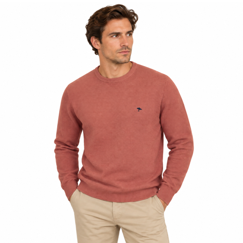 Fynch-Hatton Men's Knitted Jumper Orient Red 
