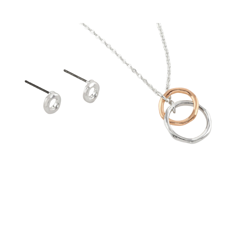 Buckley London Entwined Rings Pendant & Earrings Set