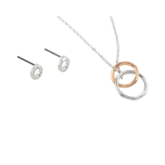 Buckley London Entwined Rings Pendant & Earrings Set