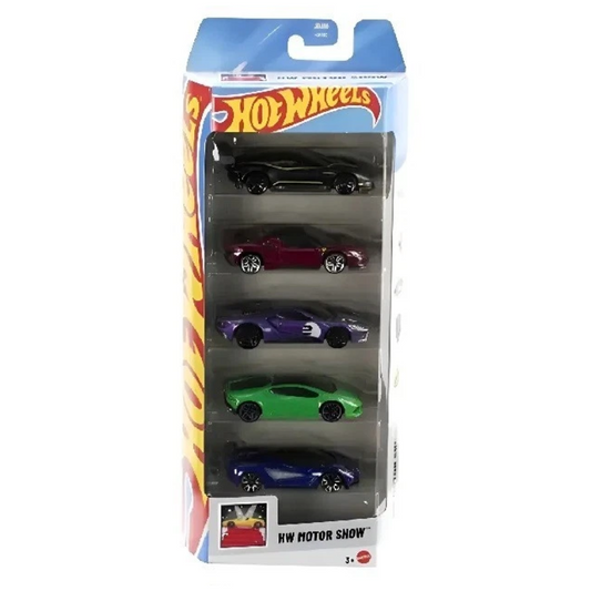 Mattel Hot Wheels Pack Of 5 Cars - Hw Motor Show
