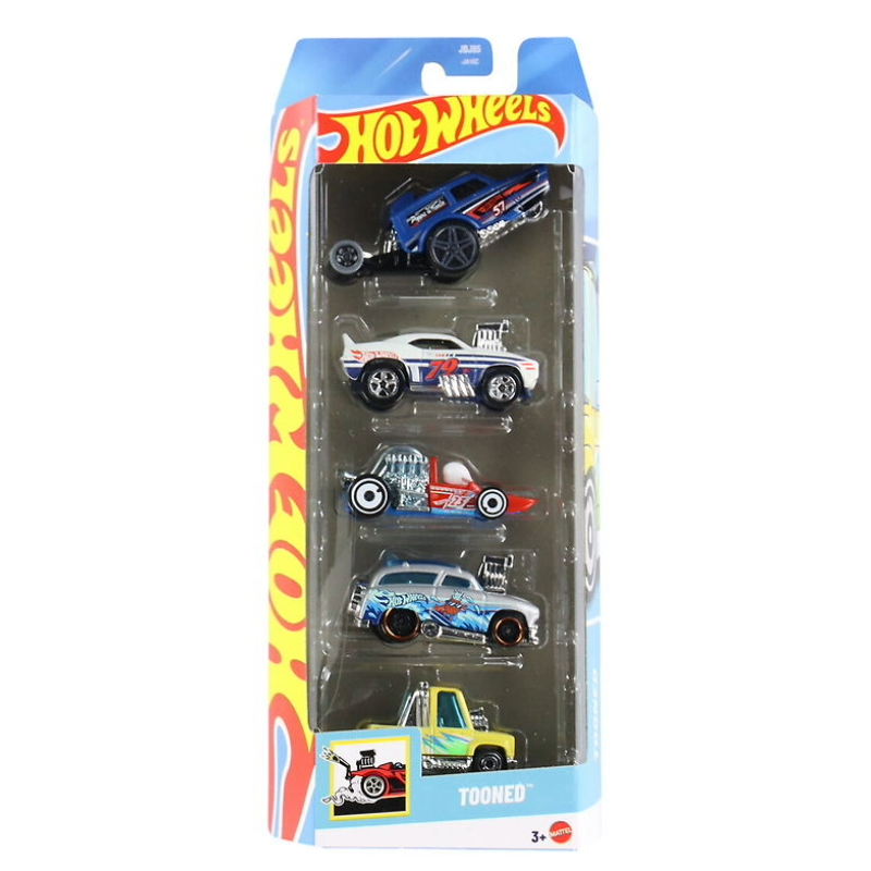 Mattel Hot Wheels Pack Of 5 Cars - Tooned