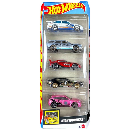 Mattel Hot Wheels Pack of 5 Cars - Nightburnerz