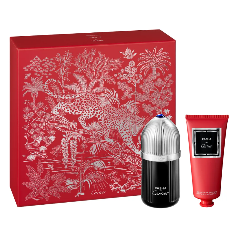 Cartier Pasha Edition Noire 100ml Eau De Toilette & 100ml Perfumed Shower Gel Gift Set (Blemished Box)