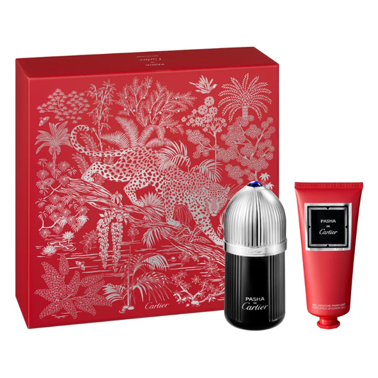 Cartier Pasha Edition Noire 100ml Eau De Toilette & 100ml Perfumed Shower Gel Gift Set (Blemished Box)