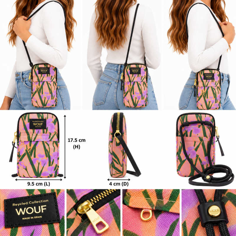 Wouf Iris Recycled Collection Crossbody Phone Bag