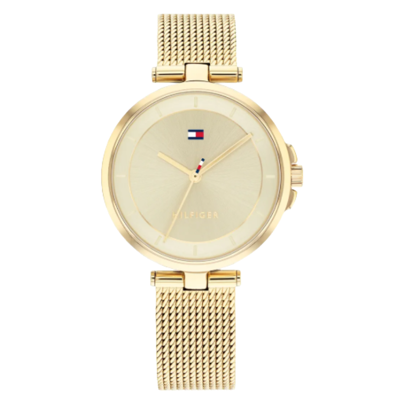 Tommy Hilfiger Ladies Watch Gold Mesh Strap 1782362