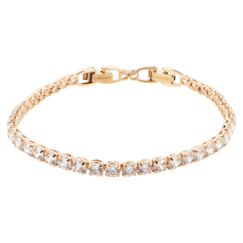 Swarovski White Tennis Bracelet Rose Gold Plated 5492235 Medium