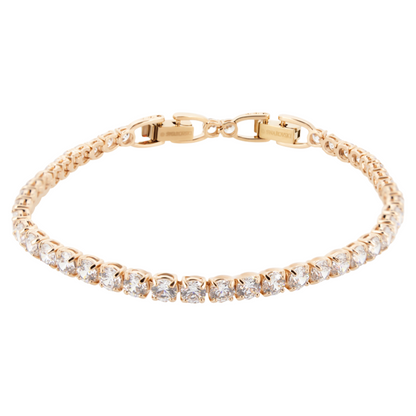 Swarovski White Tennis Bracelet Rose Gold Plated 5492235 Medium