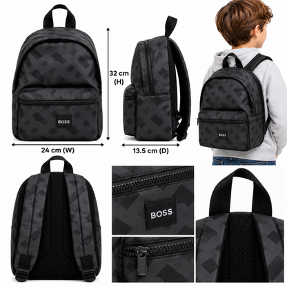 Hugo Boss Kid's Black Backpack