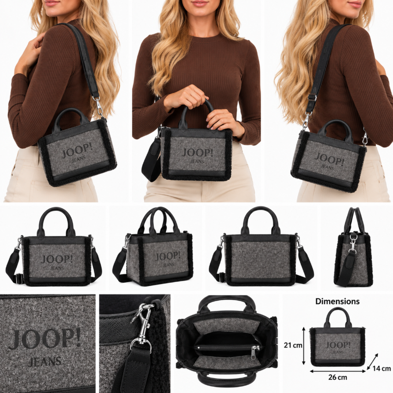 Joop Womens Calduccio Yvette Handbag Black 4130000908