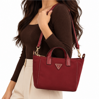 Guess Follie Travel Small Tote Bag Rust Red