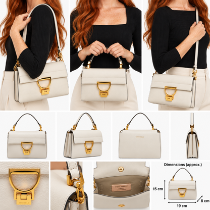 Coccinelle Womens Arlettis Handbag White E1MD555B701