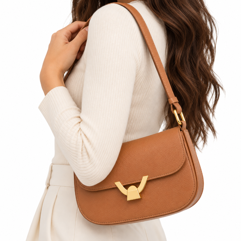 Coccinelle Women's Dew Handbag Brown Leather