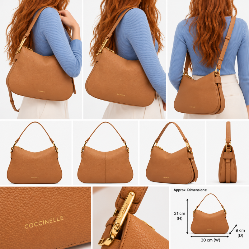 Coccinelle Womens Magie Soft Handbag Skin Brown E1PQR130201