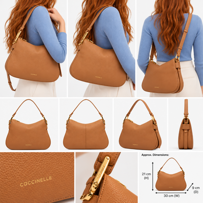 Coccinelle Womens Magie Soft Handbag Skin Brown E1PQR130201