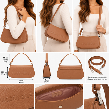 Coccinelle Womens Myrtha Maxi Log Handbag Skin Brown E5QBB520101