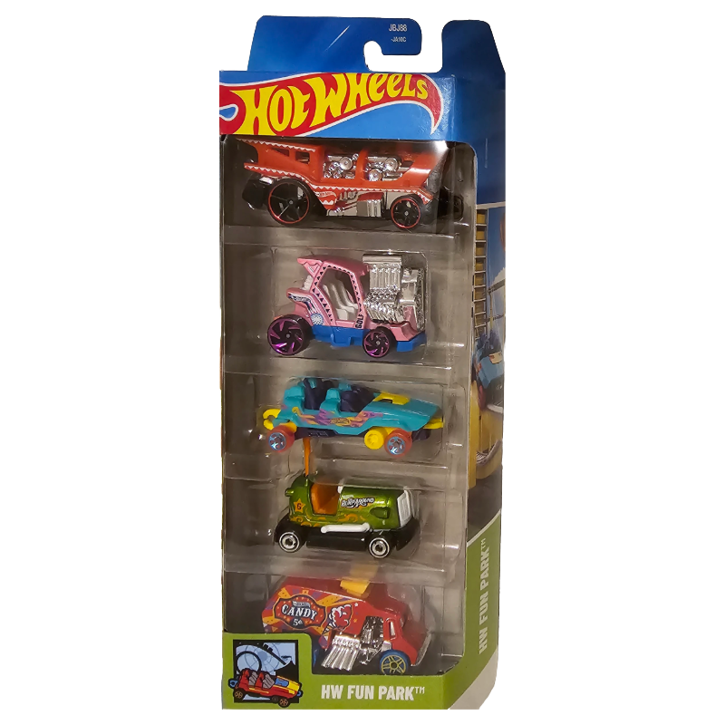 Mattel Hot Wheels Pack Of 5 Cars - Hw Fun Park
