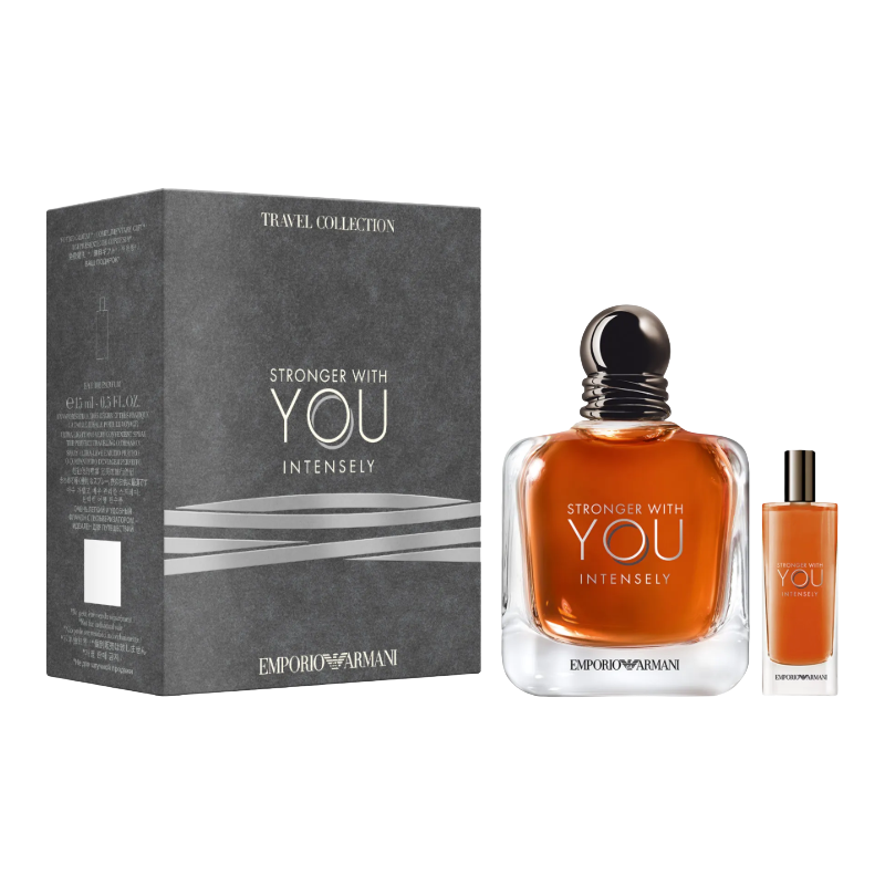 Emporio Armani Stronger WIth You Intensely 100ml & 15ml Eau De Parfum Set
