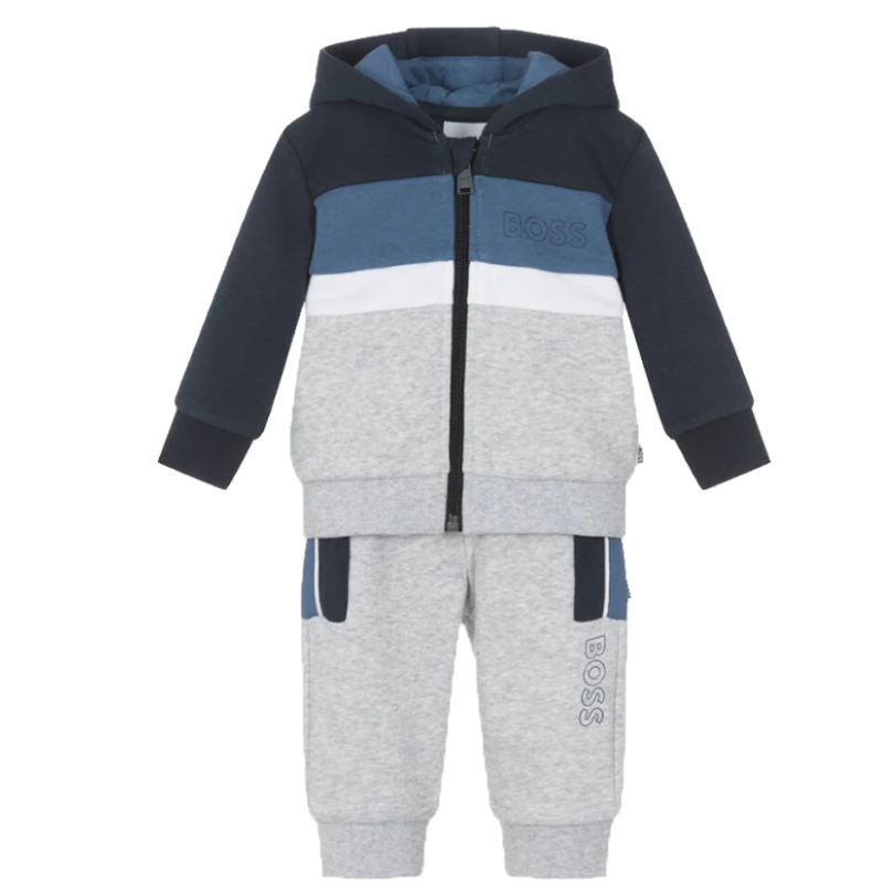 Hugo Boss Grey & Blue Kid's Tracksuit