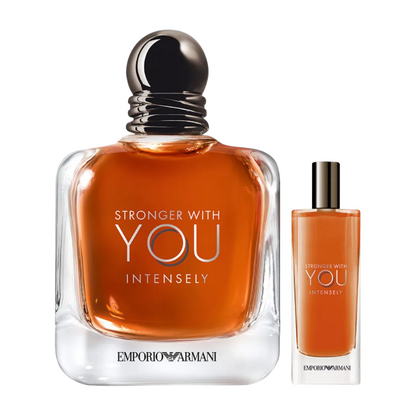 Emporio Armani Stronger WIth You Intensely 100ml & 15ml Eau De Parfum Set