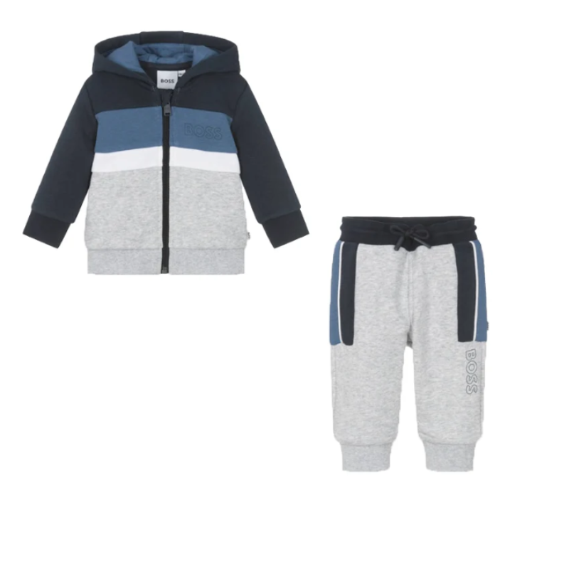 Hugo Boss Grey & Blue Kid's Tracksuit