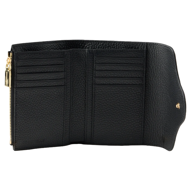 Coccinelle C-Me Soft Grained Leather Purse Noir Black