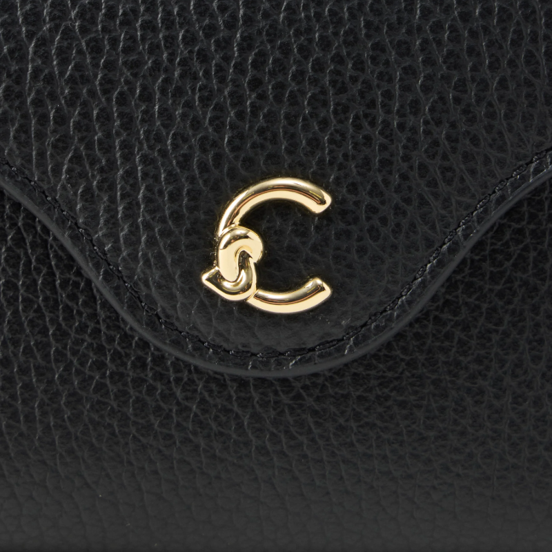 Coccinelle C-Me Soft Grained Leather Purse Noir Black