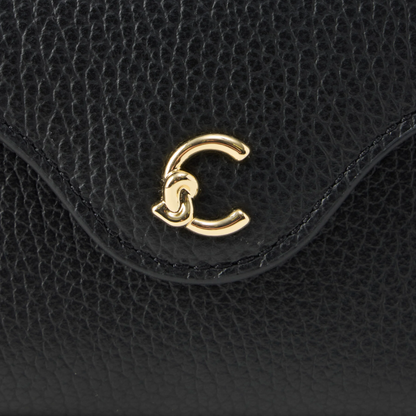 Coccinelle C-Me Soft Grained Leather Purse Noir Black