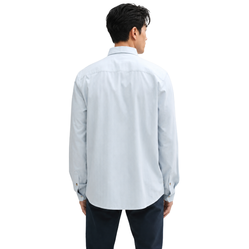 Tom Tailor Men's Regular Shirt Light Blue Adjustable Sleeves 