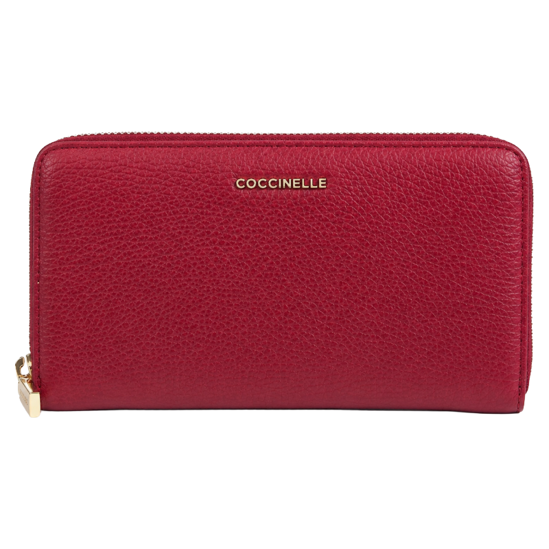 Coccinelle Women's Metallic Soft Purse Sangria Red