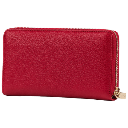Coccinelle Women's Metallic Soft Purse Sangria Red