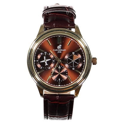 Caribbean Joe Brown/Copper Face Brown Strap Watch (Blemished Box)