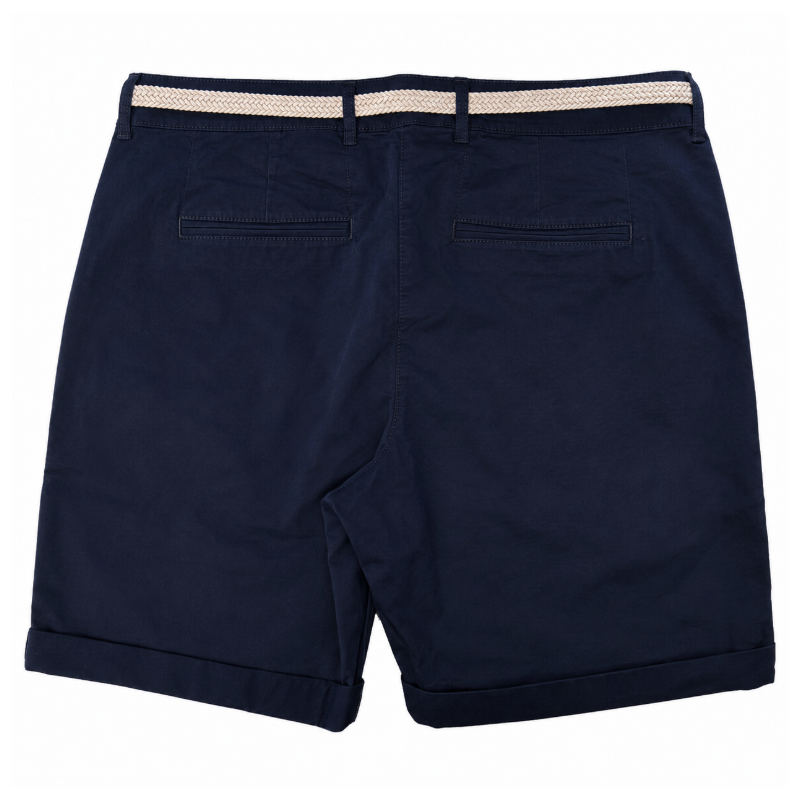 Tom Tailor Women's Chino Bermuda Shorts Navy & Beige Belt