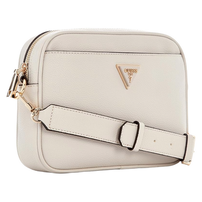 Guess Womens Meridian Crossbody Bag Ivory Light Grey