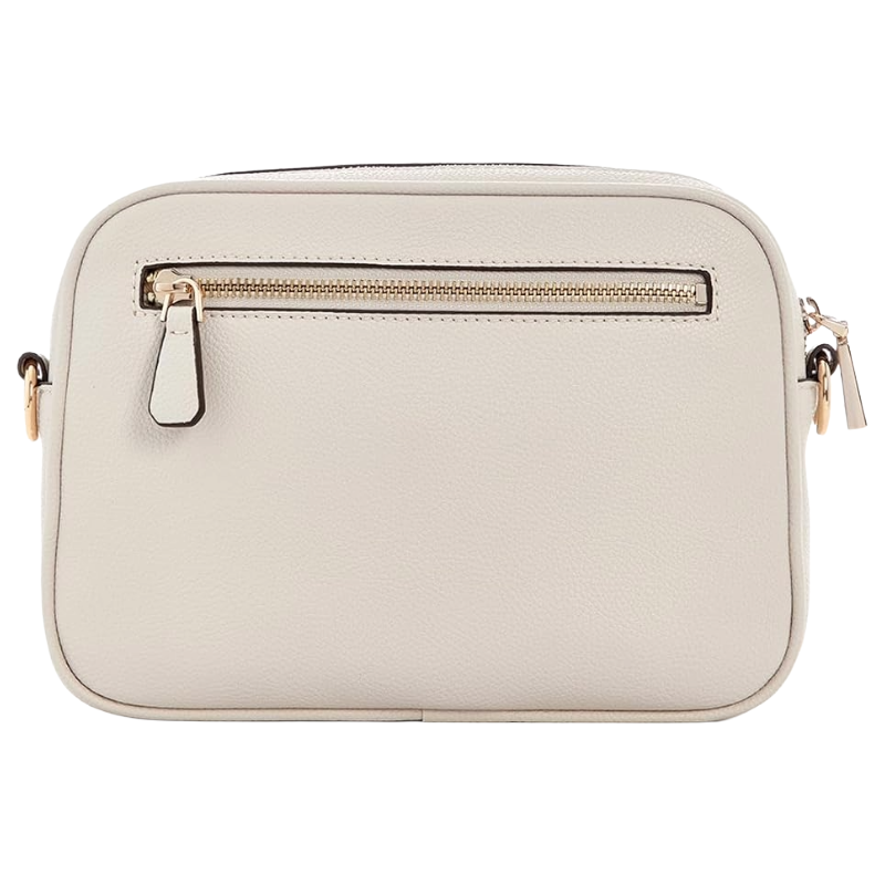 Guess Womens Meridian Crossbody Bag Ivory Light Grey