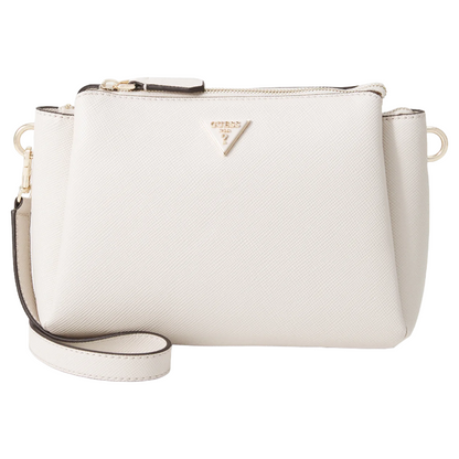 Guess Womens Noelle II Crossbody Bag Bone Beige/White