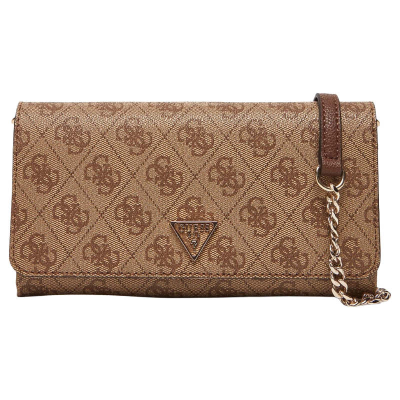 Guess Women's Noelle Mini Chain Crossbody Bag Latte Logo/Brown