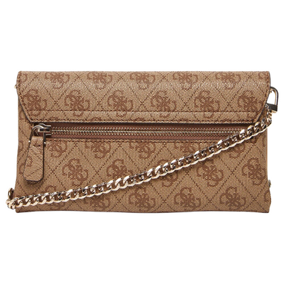 Guess Women's Noelle Mini Chain Crossbody Bag Latte Logo/Brown